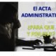 El acta administrativa